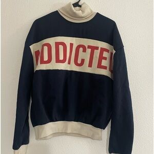 Japanese Brand Addicted Jumper Turtleneck Crewneck Sweatshirt L